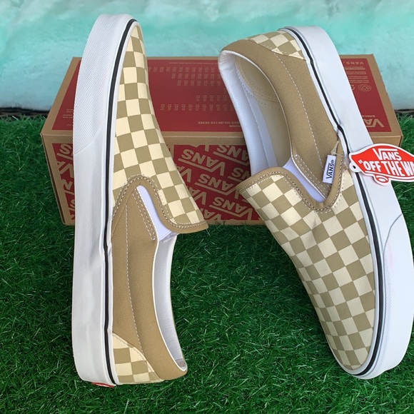 VANS CLASSIC SLIP ON CHEKRBRD Cornstalk/Tr wht men - Picture 6 of 16